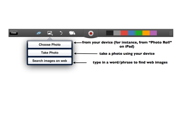 ShowMe Screen Shot, "Add Photo" function
